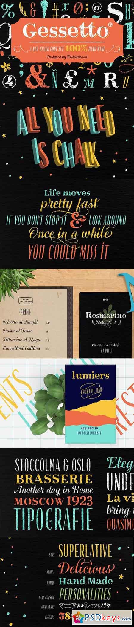 Gessetto Family (9 fonts) 1223416