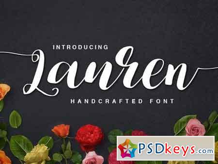 Lauren Hand made Calligraphy Font