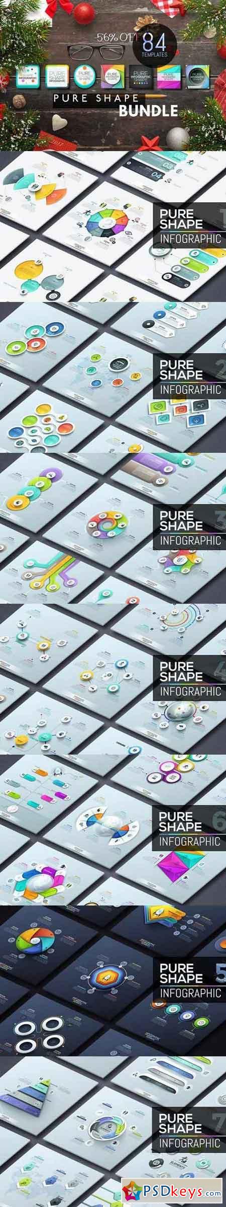 Pure Shape Infographic Bundle 1149105
