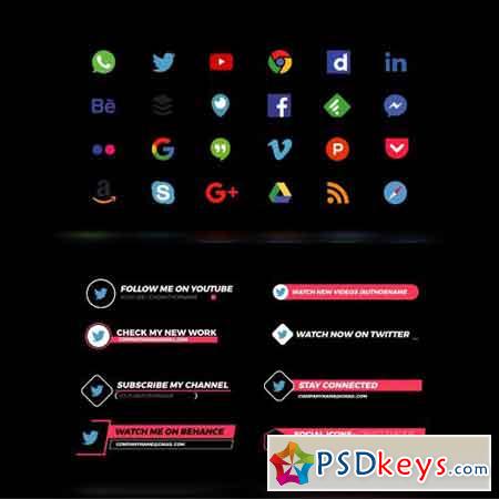 Social Icons & Lower Thirds 33661 - After Effects Projects
