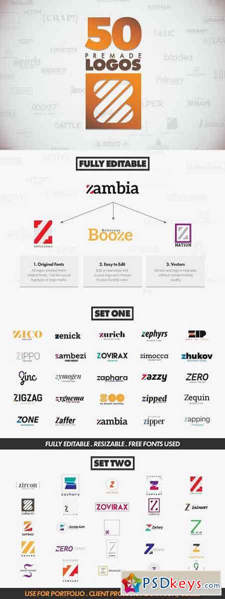 50 Letter 'Z' Logos Bundle 1449502