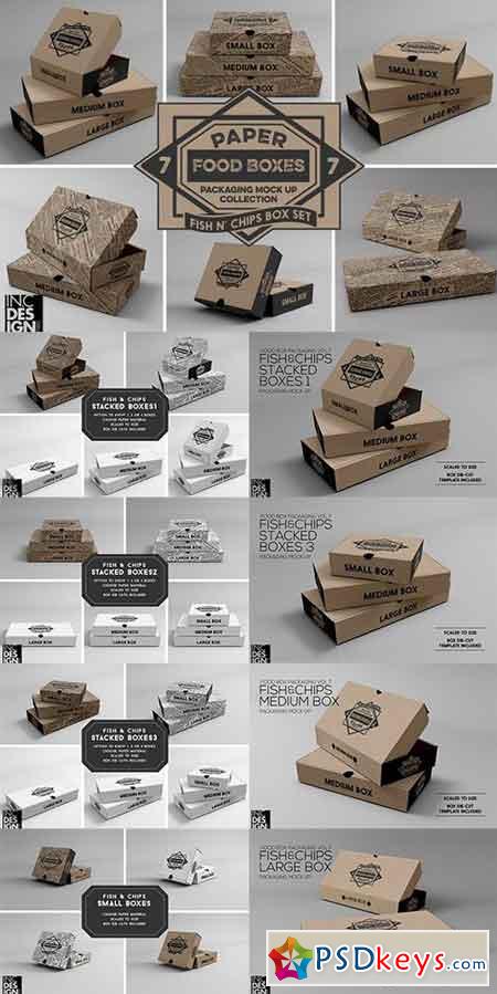 VOL.7 Food Box Packaging MockUps 1492974
