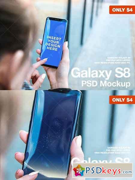 Galaxy S8 PSD Mockup 1462438