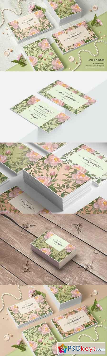 English Rose PSD Business Card 1472347