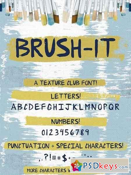 Brush-It - brushed font 1243450