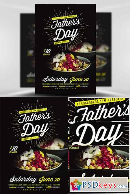 Fathers Day Brunch Flyer Template