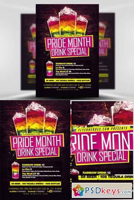 Pride Drink Special Flyer Template