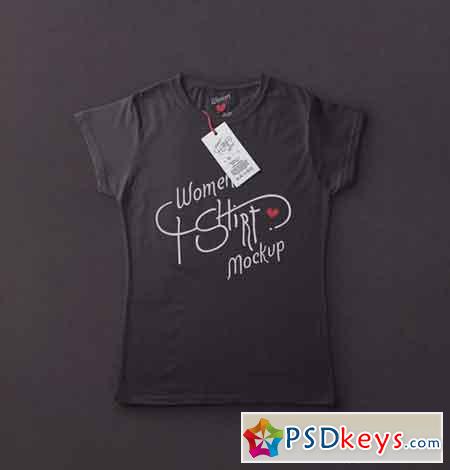 Woman Psd Marl T-shirt Mockup
