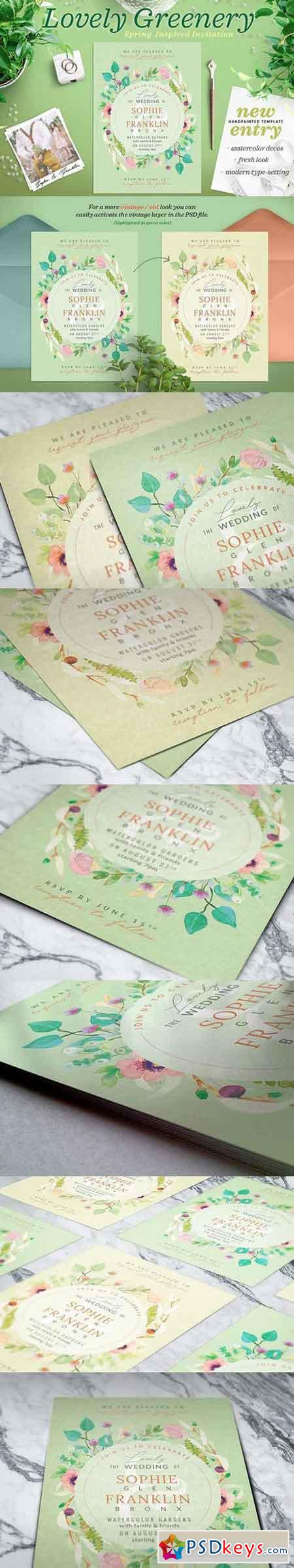 Lovely Greenery Wedding Card III 1472375