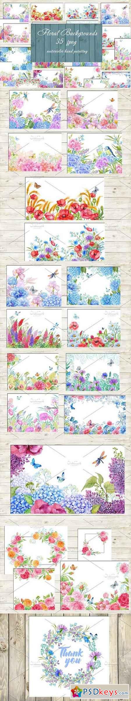 floral backgrounds watercolor 1448362