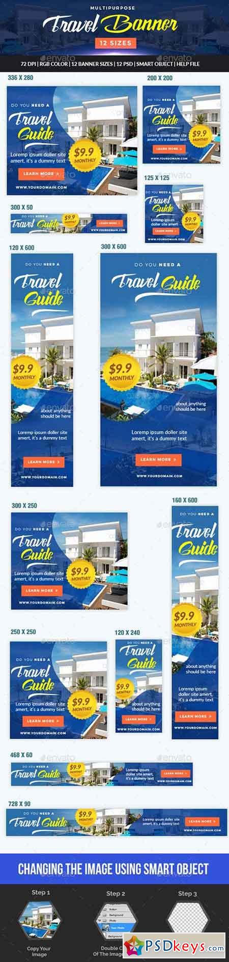 Multipurpose Travel and Hotel Banner 17537951