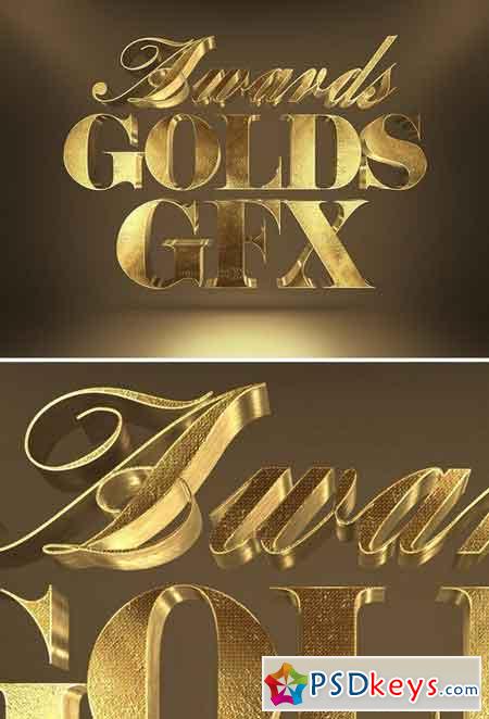 3D Gold Text Effect