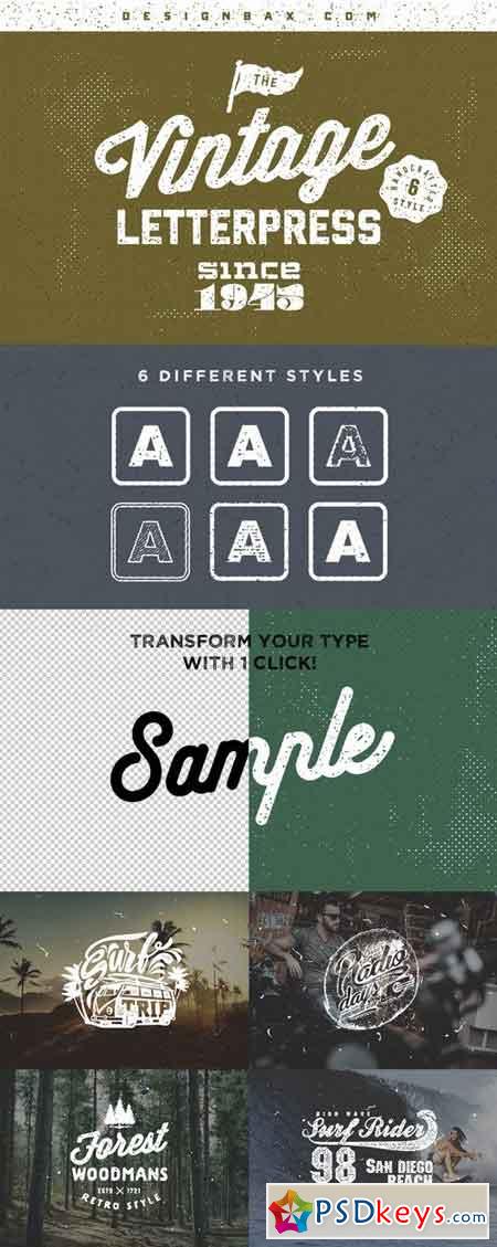 Vintage Letterpress Text Effects