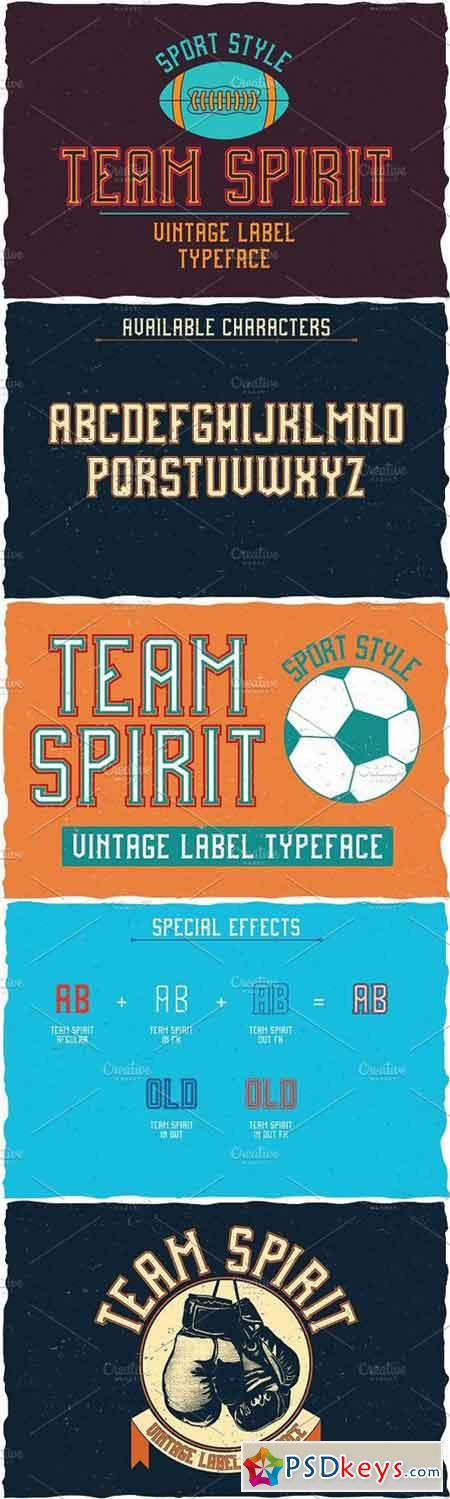Team Spirit Label Typeface 1471030