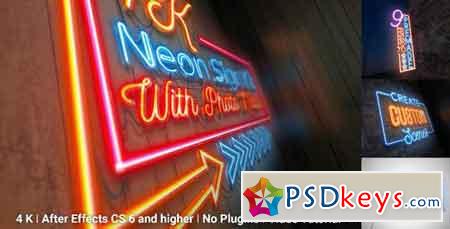 Neon Sign Kit With Photo Motion 20037583 - After Effects Projects