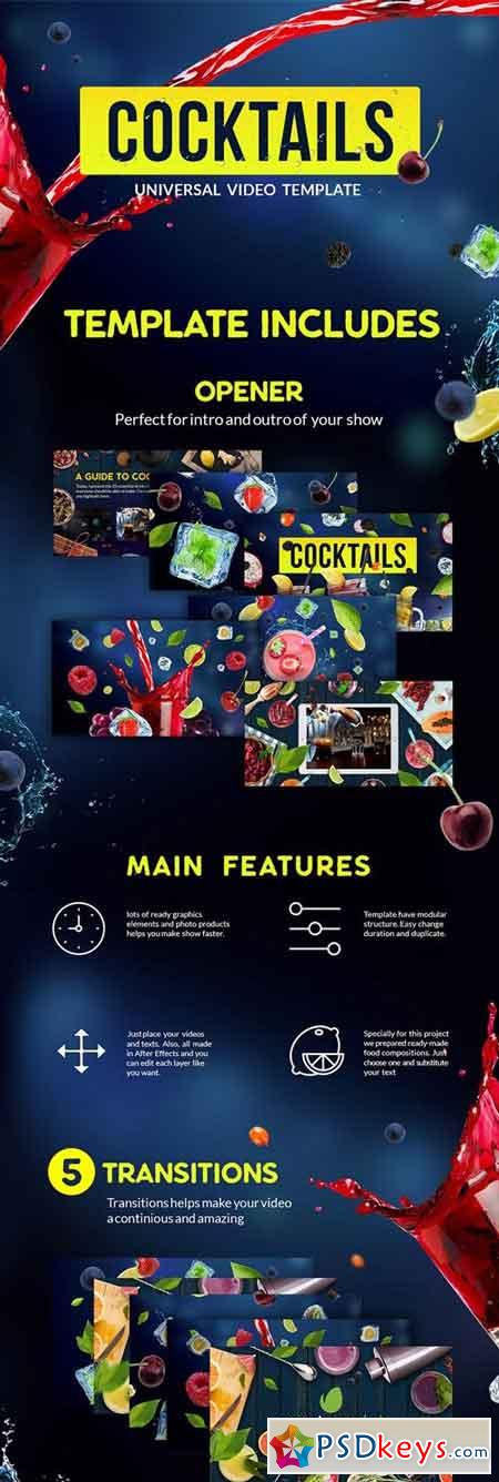 Cooking Design Pack - Cocktails 19858692 - After Effects Projects