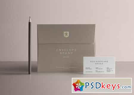 Psd Envelope Card Brand Mockup
