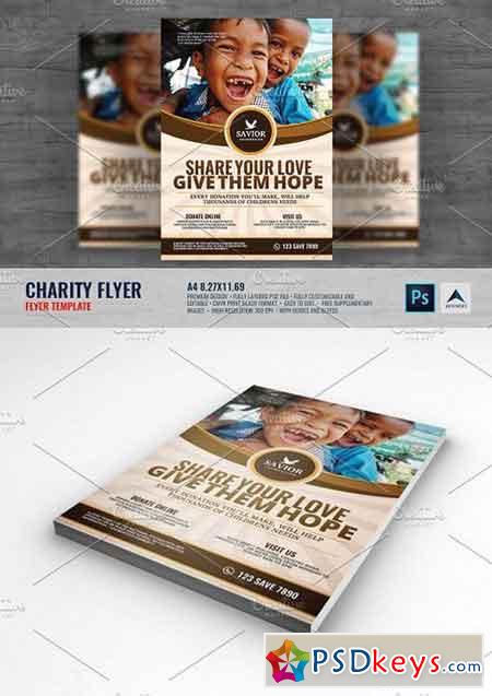 Charity Flyer Template 1493732 Free Download Photoshop Vector Stock