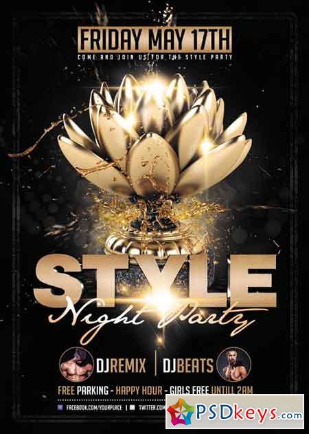 Style Night Party - Premium A5 Flyer Template