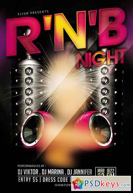 RNB Night - Premium A5 Flyer Template
