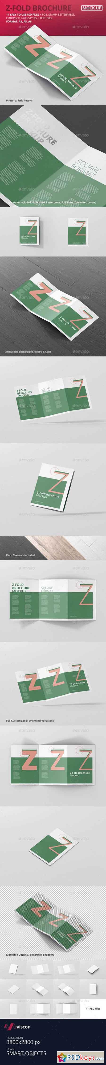 Z-Fold Brochure Mockup - Din A4 A5 A6 19972252