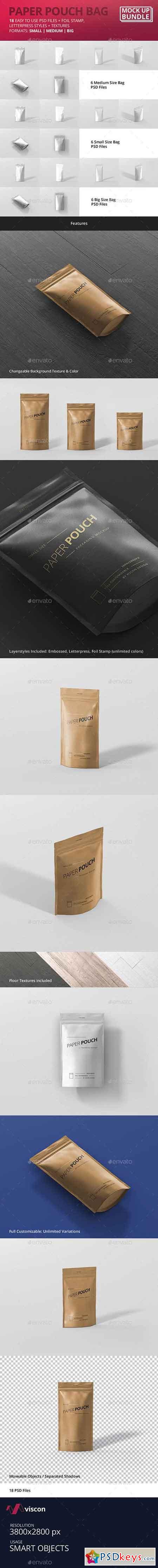 Paper Pouch Bag Mockup Bundle 19442806