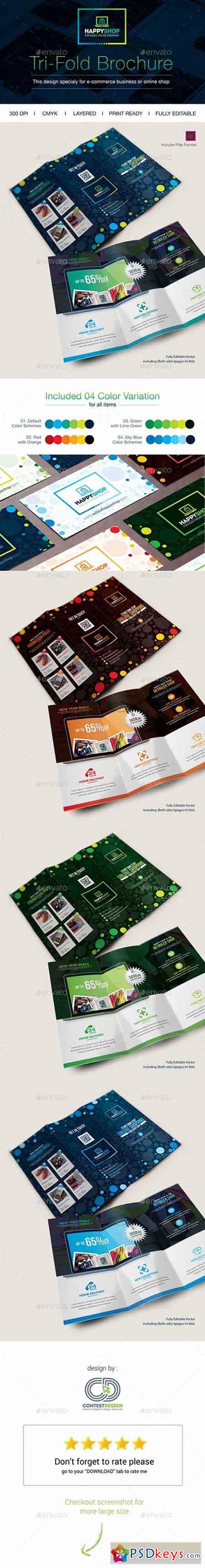 HappyShop E-Commerce Tri-Fold Brochure 14456646