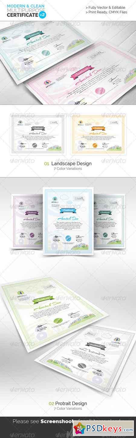 Clean Multipurpose Certificates v3 5748518