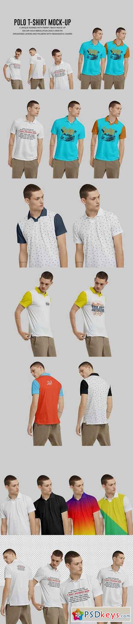Polo Shirt Mock-Up 1482354 » Free Download Photoshop Vector Stock image ...