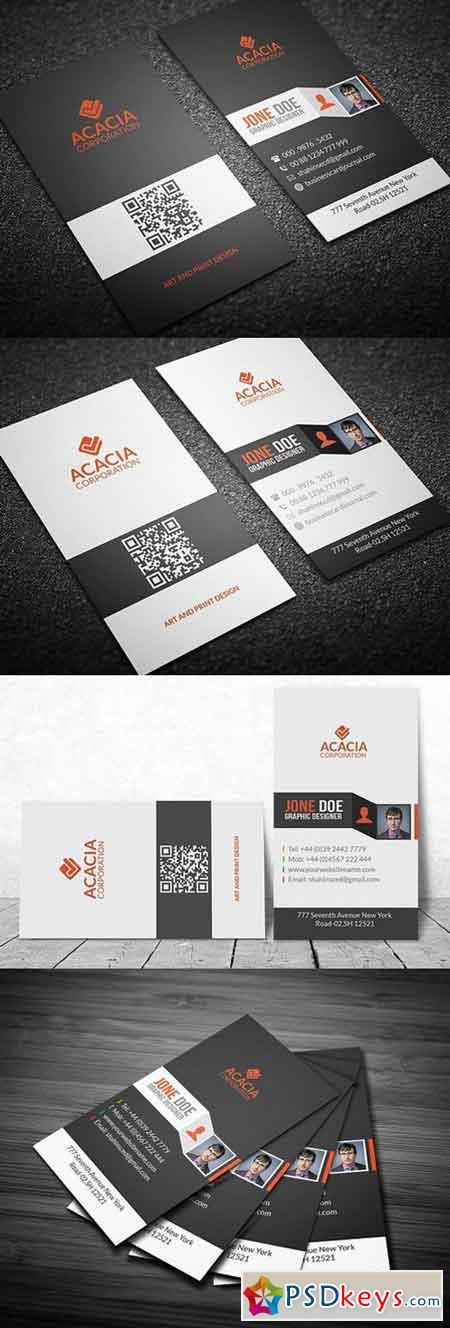 Simple Vertical Business Card 898720