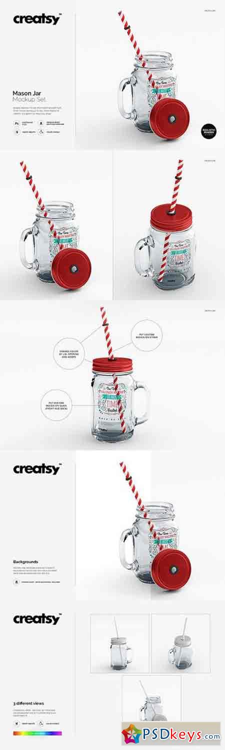 Mason Jar Mockup Set 1482449