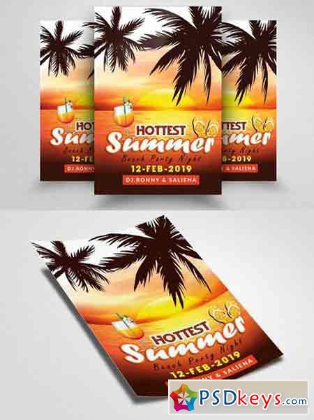 Summer Beach Party Flyer 1518839