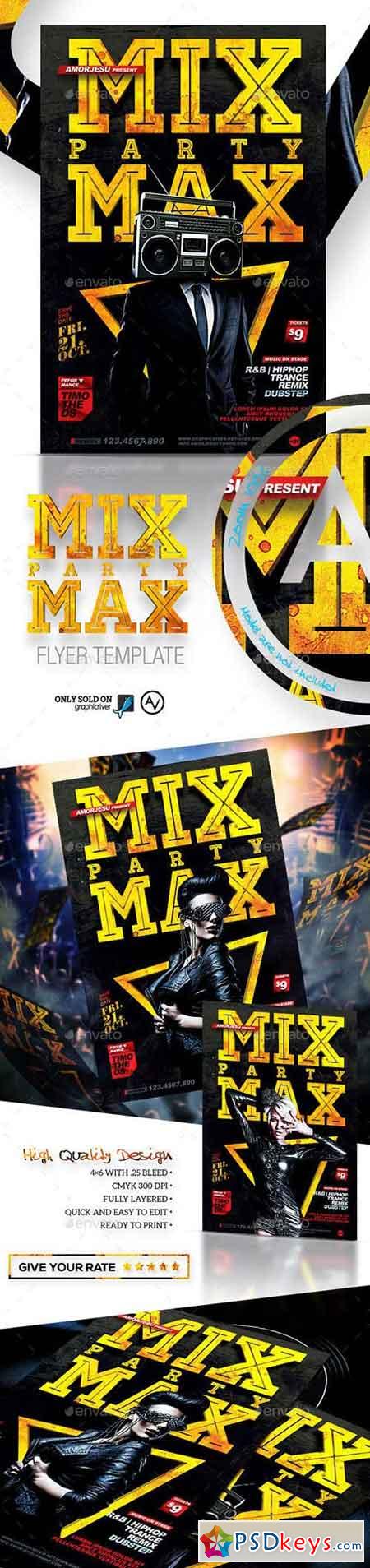 Mix Max Party Flyer Template 11739910