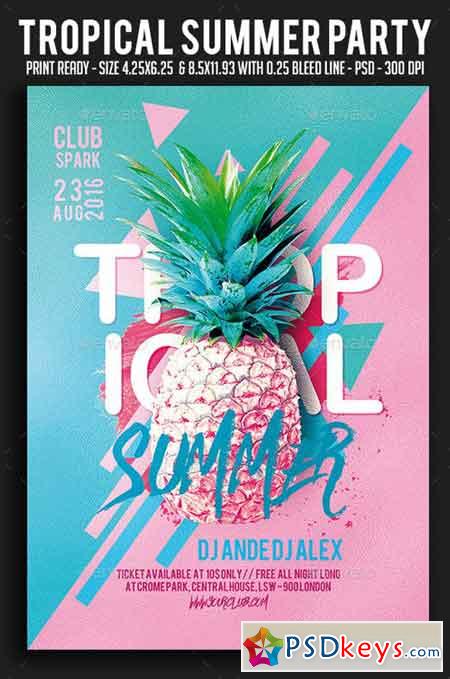 Tropical Summer Party Flyer 20104806