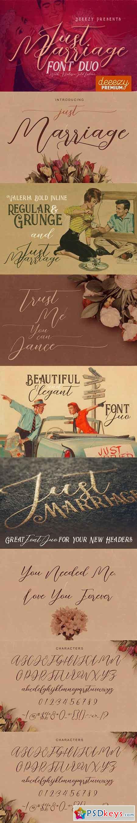 Just Marriage Font Duo 1493455