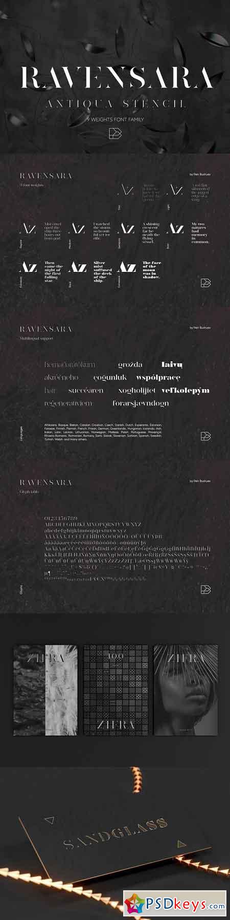 Ravensara Stencil 9 fonts - 35%OFF 1554455