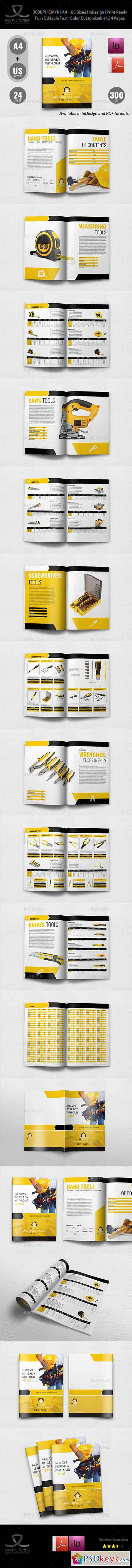 Hand Tools Products Catalog Brochure Template - 24 Pages 20097276