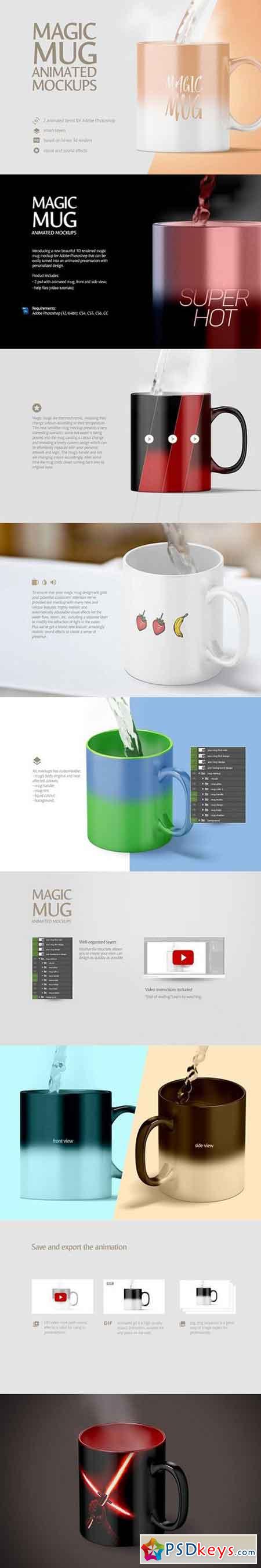 Download Magic Mug Animated Mockup 1494524 » Free Download Photoshop Vector Stock image Via Torrent ...