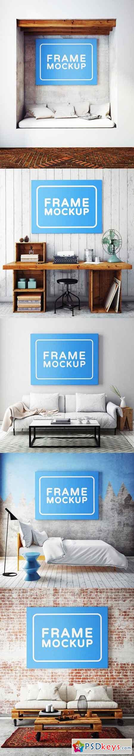 Download Landscape Frame Mockup 1493628 » Free Download Photoshop Vector Stock image Via Torrent ...