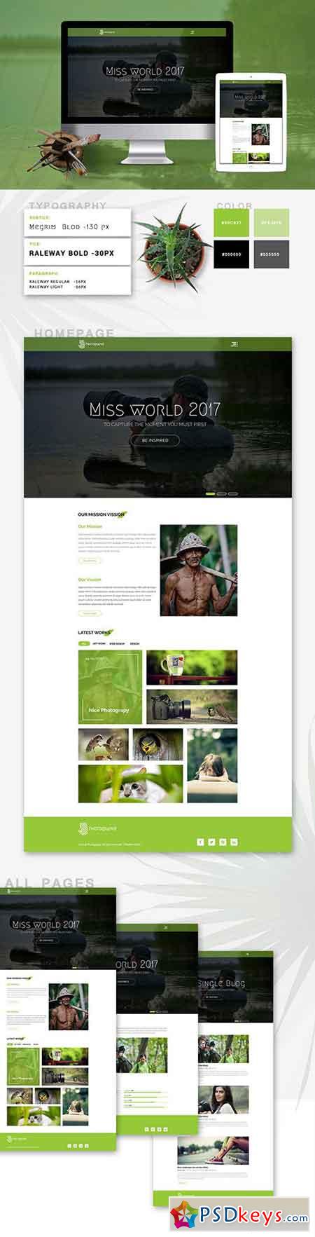 Photography PSD Template