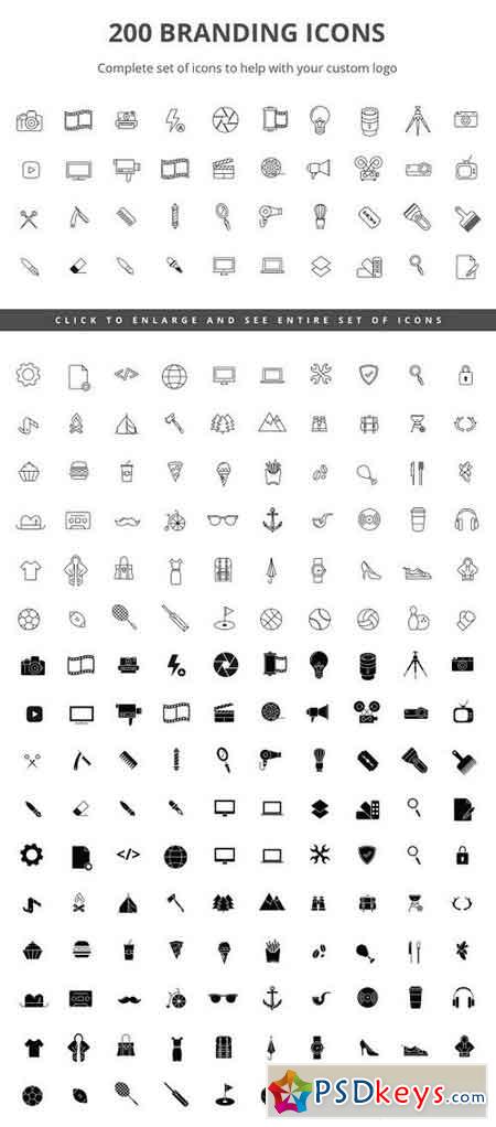 200 Monoweight & Solid Logo Icons 1286610