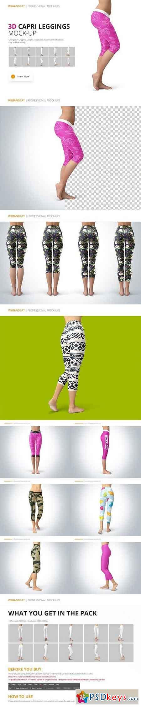 Capri Leggings Mock-up 1291895