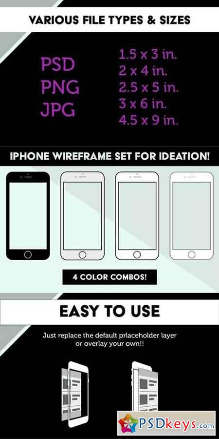 iPhone iOS Wireframes for Ideation 1277322