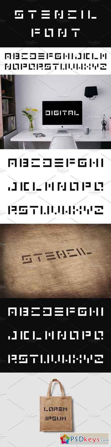 Digital font. English alphabet 1498617