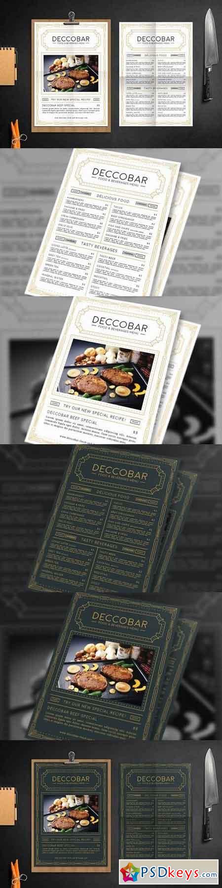 Art Deco Food & Beverages Menu 1162744
