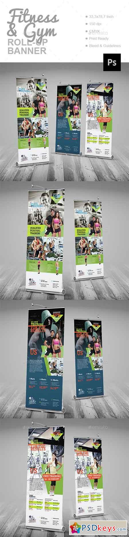 Fitness & Gym Roll-Up Banner 14880884