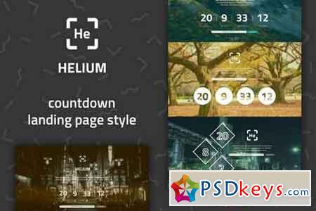 Helium - Countdown Landing Page UI Template