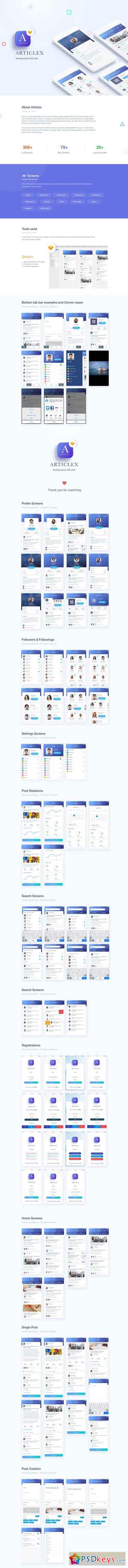 Articlex Multipurpose iOS Ui Kit