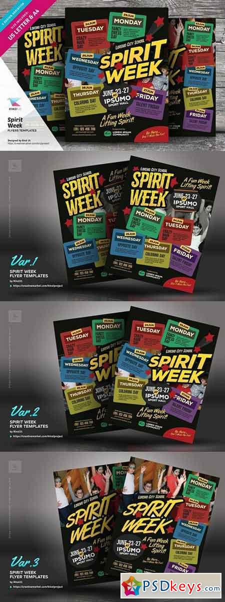 Spirit Week Flyer Templates 1517976