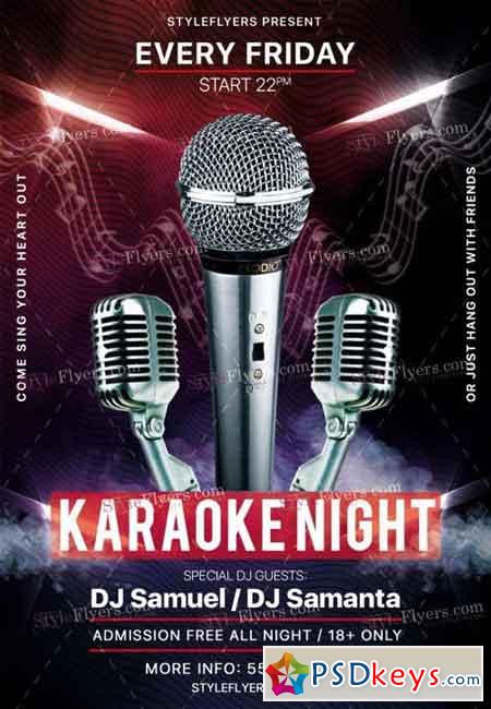 Karaoke Night PSD Flyer Template 5